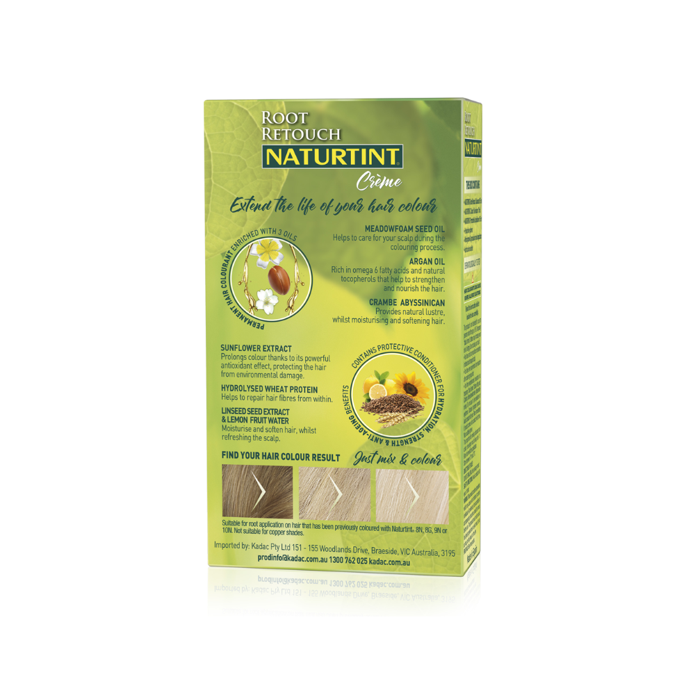 NaturTint Root Retouch Light Blonde Shades 45ml back label