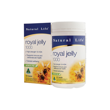 Natural Life Royal Jelly 1000 60 Capsules