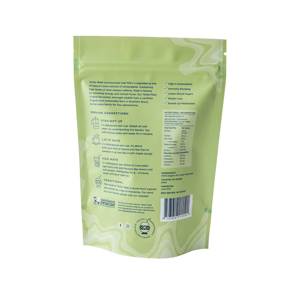 Naturally Driven Organic Yerba Mate Tea Pure Leaf 150g