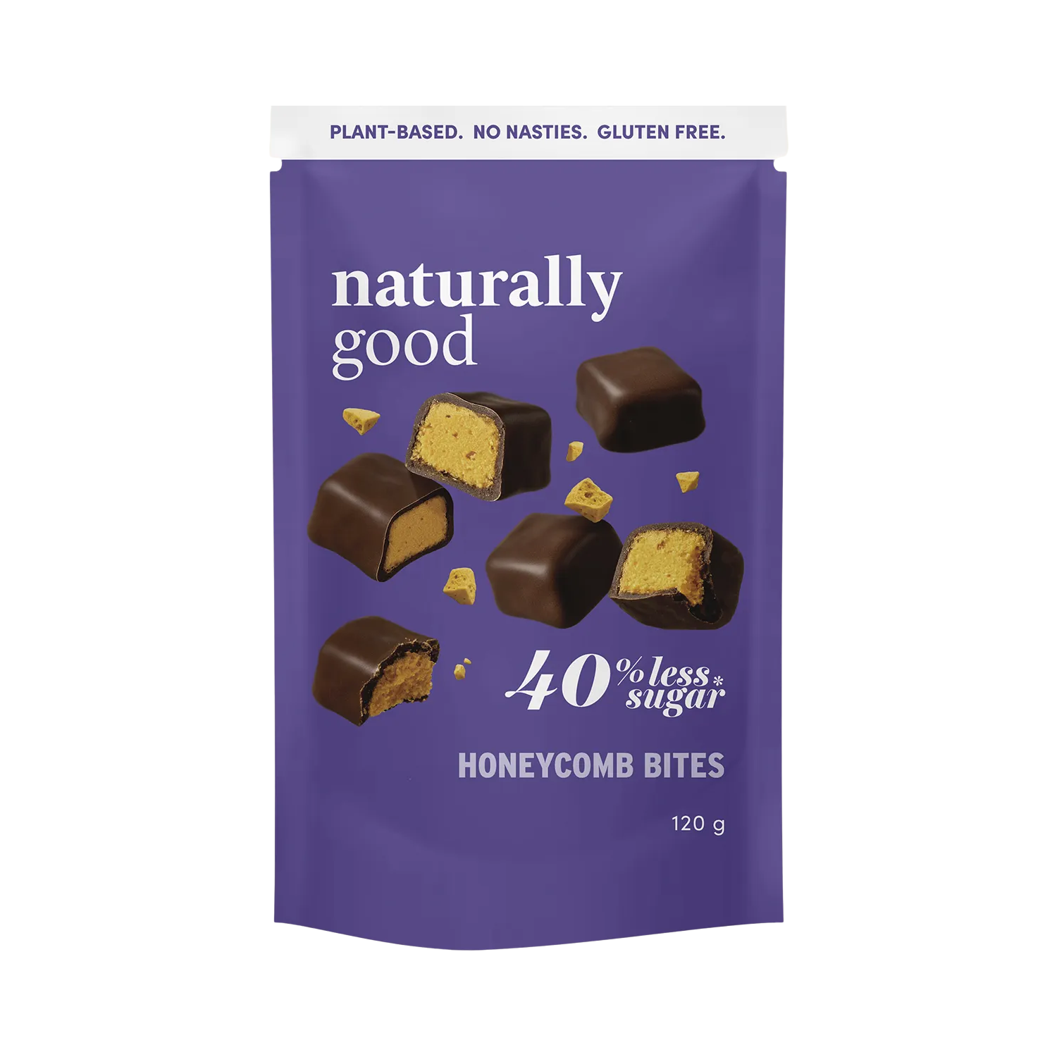 Naturally Good Choc Honeycomb Bites 120g | Vegan Sweet Snack