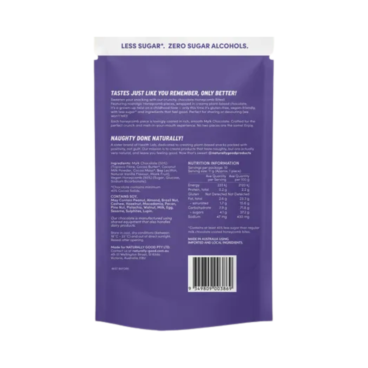 Naturally Good Choc Honeycomb Bites 120g