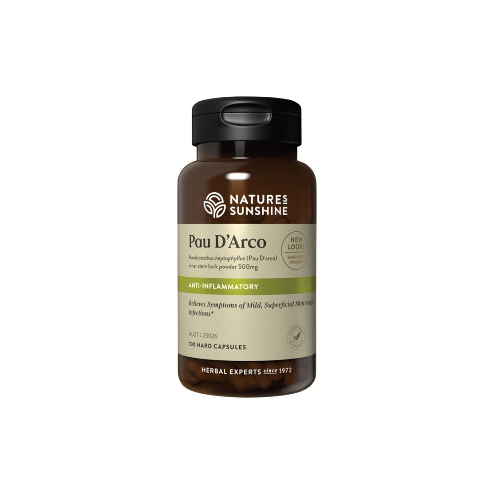 Natures Sunshine Pau DArco 500mg 100 Capsules