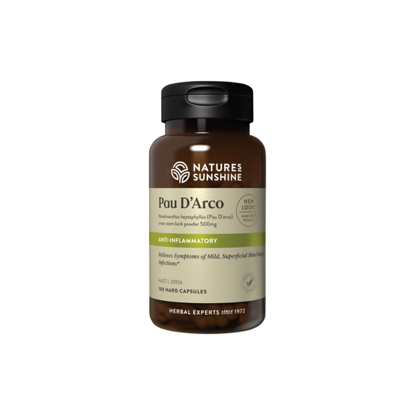 Natures Sunshine Pau DArco 500mg 100 Capsules