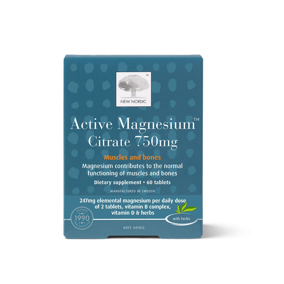 New Nordic Active Magnesium Citrate 750mg 60 Tablets