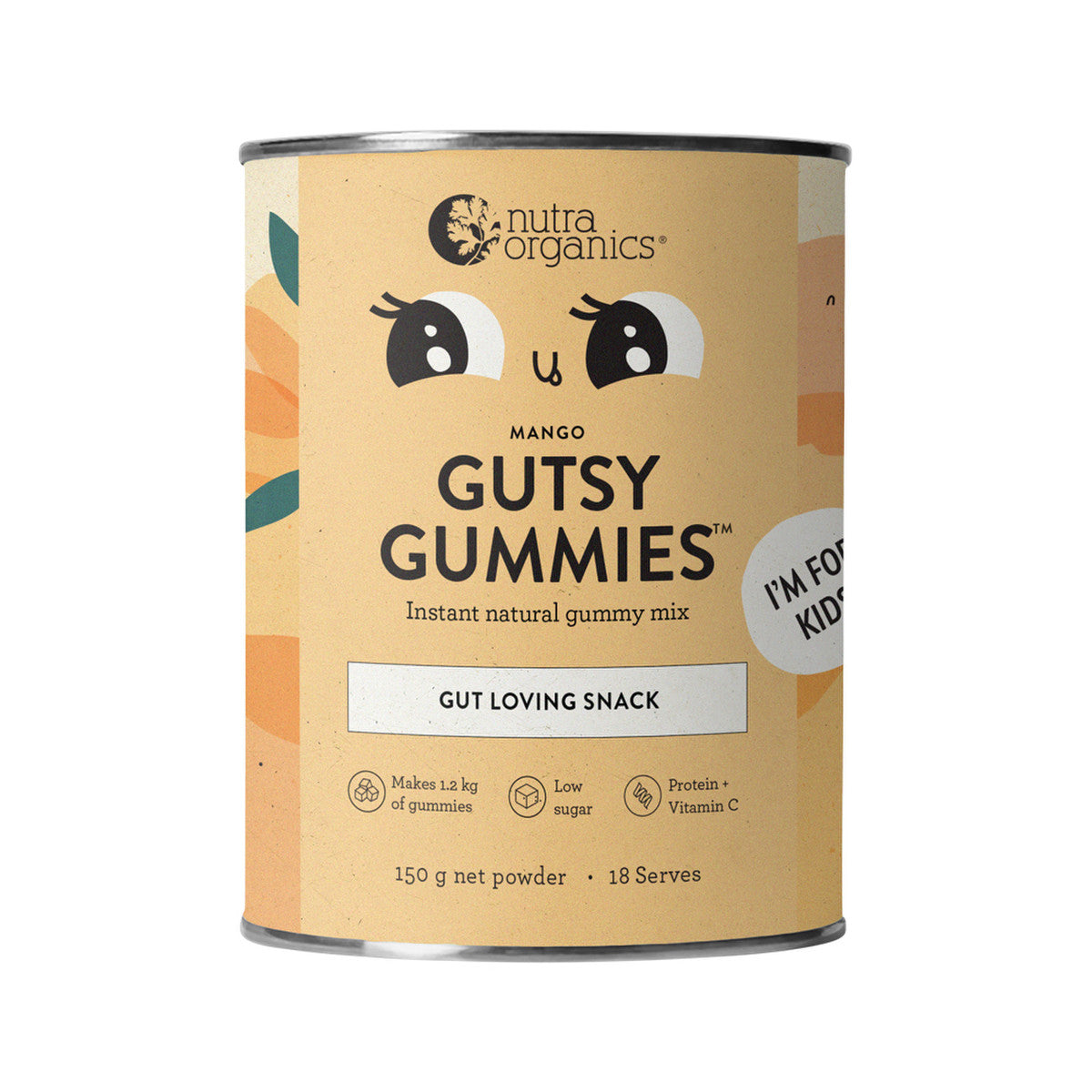 Nutra Organics Gutsy Gummies 18 Servings 150g 150g pack image