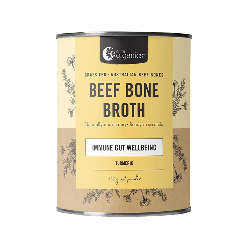 Nutra Organics Beef Bone Broth Powder Turmeric 125g 125g pack image