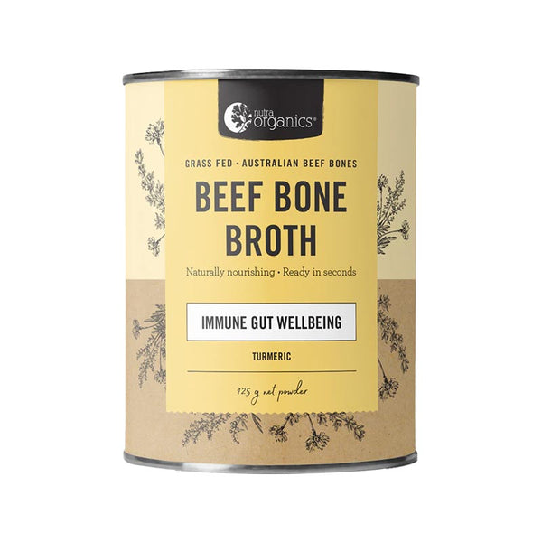 Nutra Organics Beef Bone Broth Powder Turmeric 125g