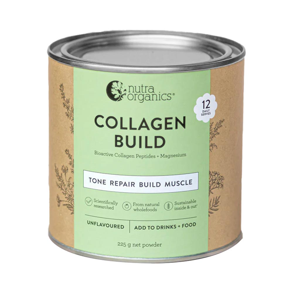Nutra Organics Collagen Build with Bioactive Collagen Peptides + Magnesium Unflavoured 225g pack image