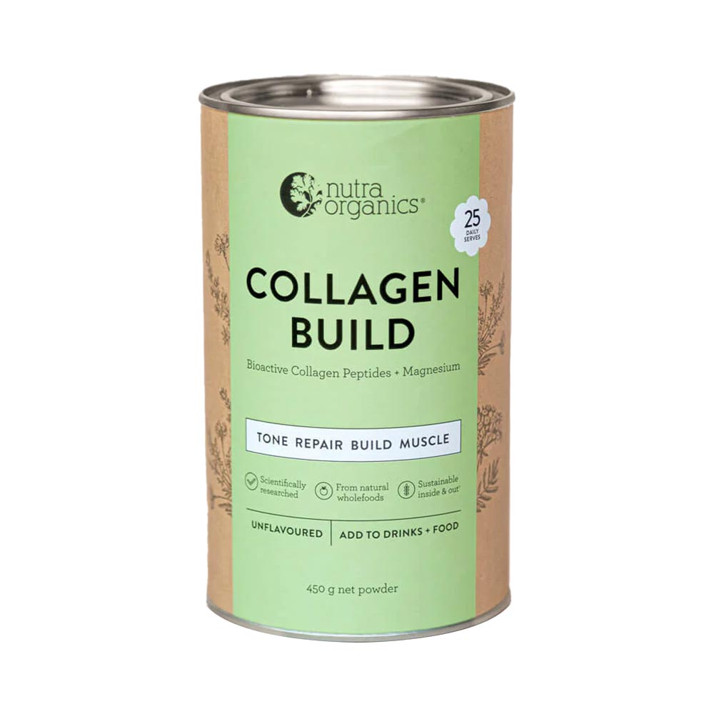 Nutra Organics Collagen Build with Bioactive Collagen Peptides + Magnesium Unflavoured 450g pack image