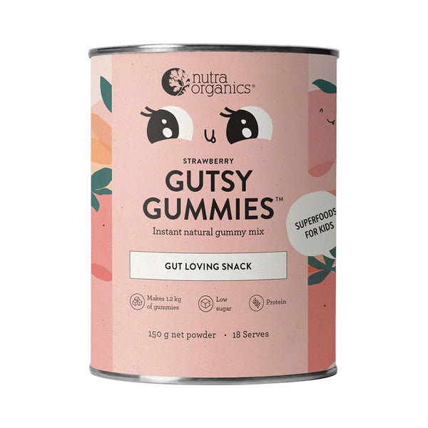 Nutra Organics Gutsy Gummies Strawberry 18 Servings 150g