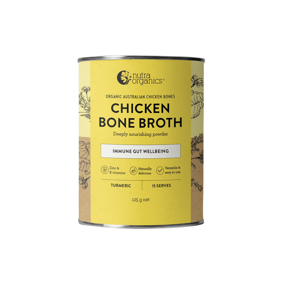 Nutra Organics Bone Broth Chicken Turmeric 125g 125g pack image