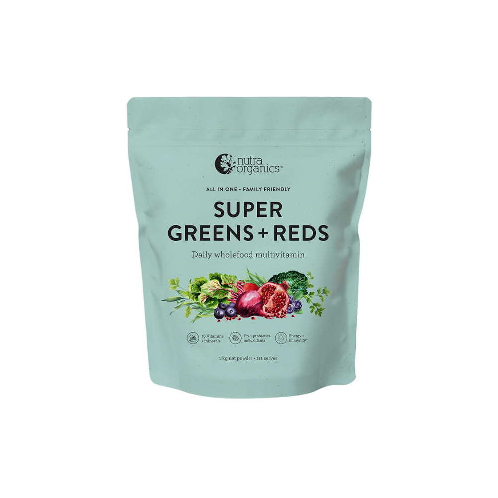 Nutra Organics Super Greens + Reds Powder 1kg pack image