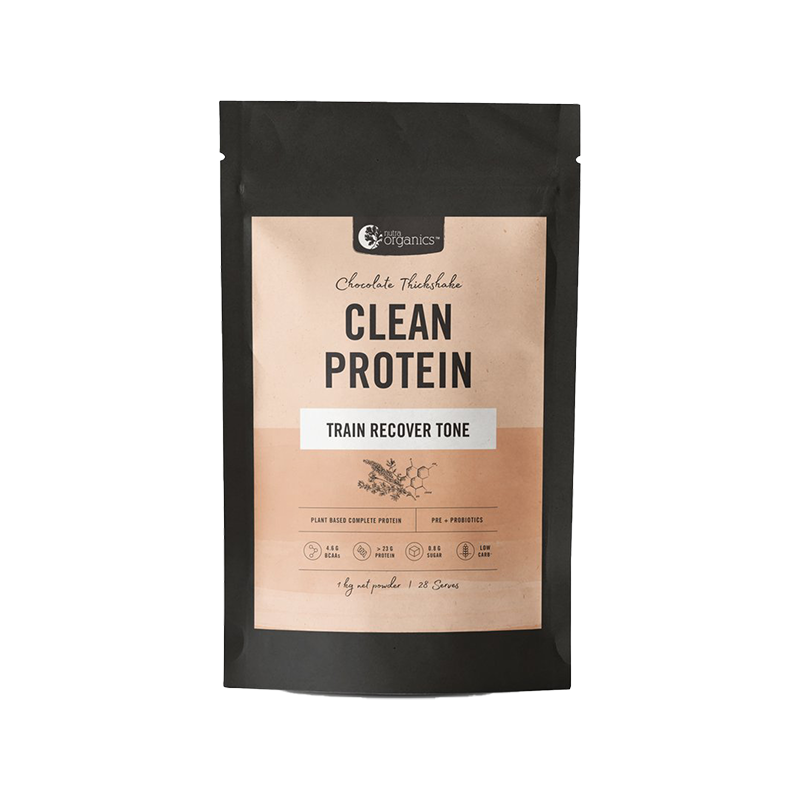 Nutra Organics Clean Protein Chocolate Thickshake 1kg pack image