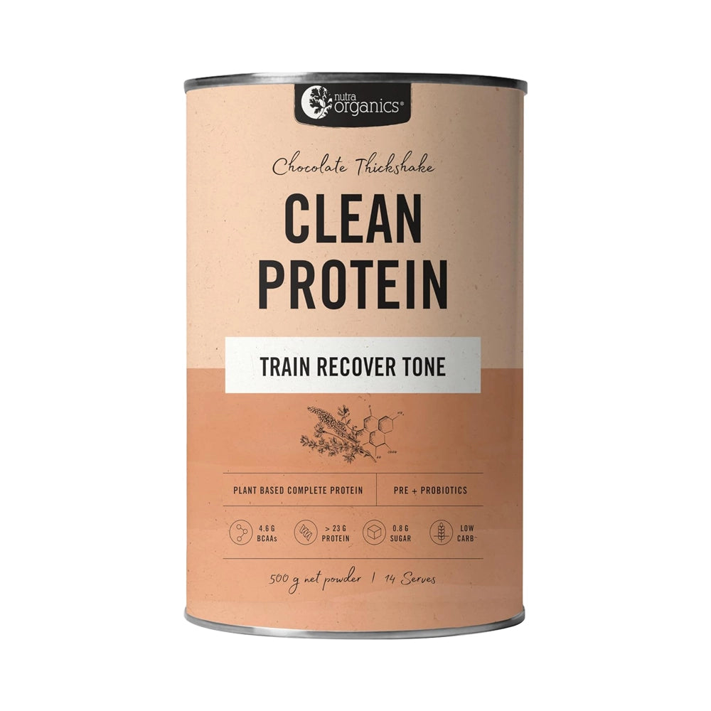 Nutra Organics Clean Protein Chocolate Thickshake 500g pack image