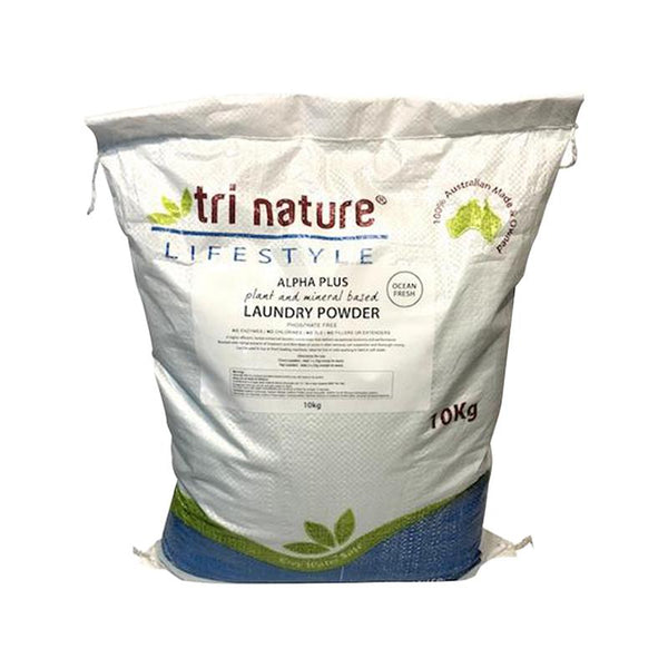 Tri Nature Alpha Plus Laundry Powder Ocean Fresh Fragrance Bulk 10kg