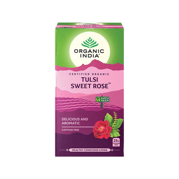 Organic India Tulsi Sweet Rose Tea 25 Teabags