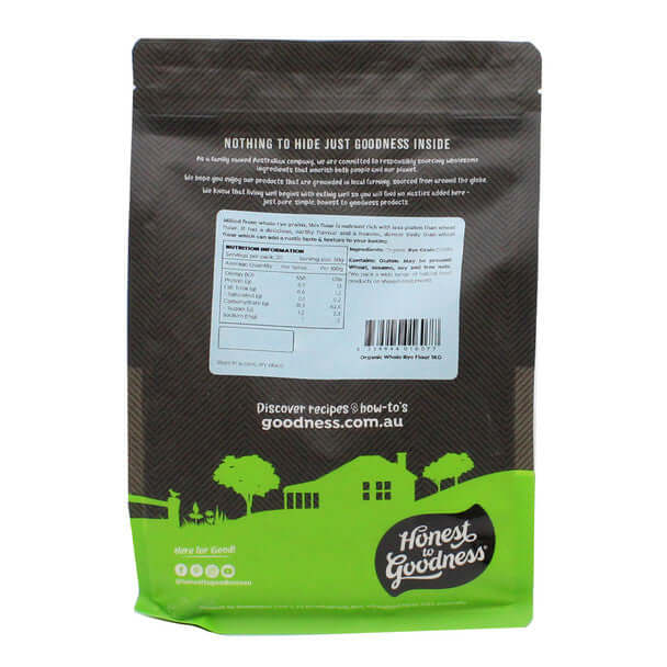 Honest to Goodness Organic Wholemeal Spelt Flour 1Kg
