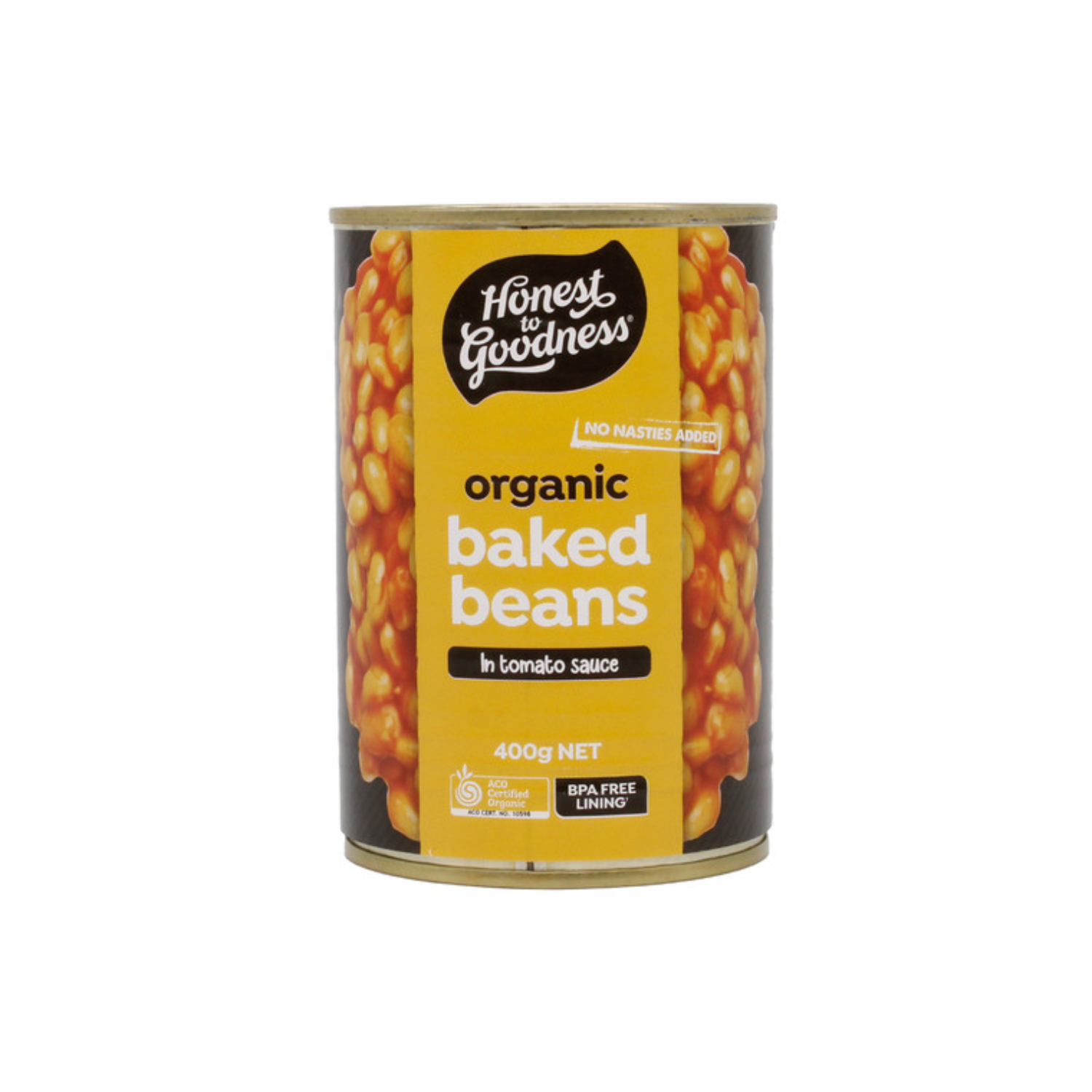 Honest to Goodness Organic Baked Beans in Tomato Sauce 400g