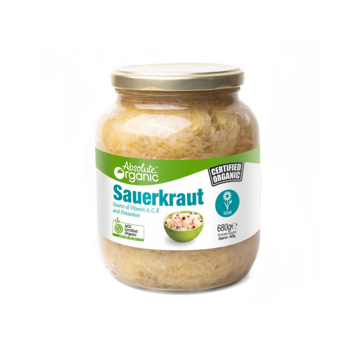 Absolute Organic Sauerkraut 680g