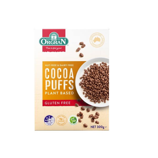 Orgran Gluten Free Cereal Cocoa Puffs 300g