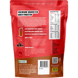 Protein Supplies Australia Whey Protein Chocolate 500g back packaging showing nutritional info and ingredients.