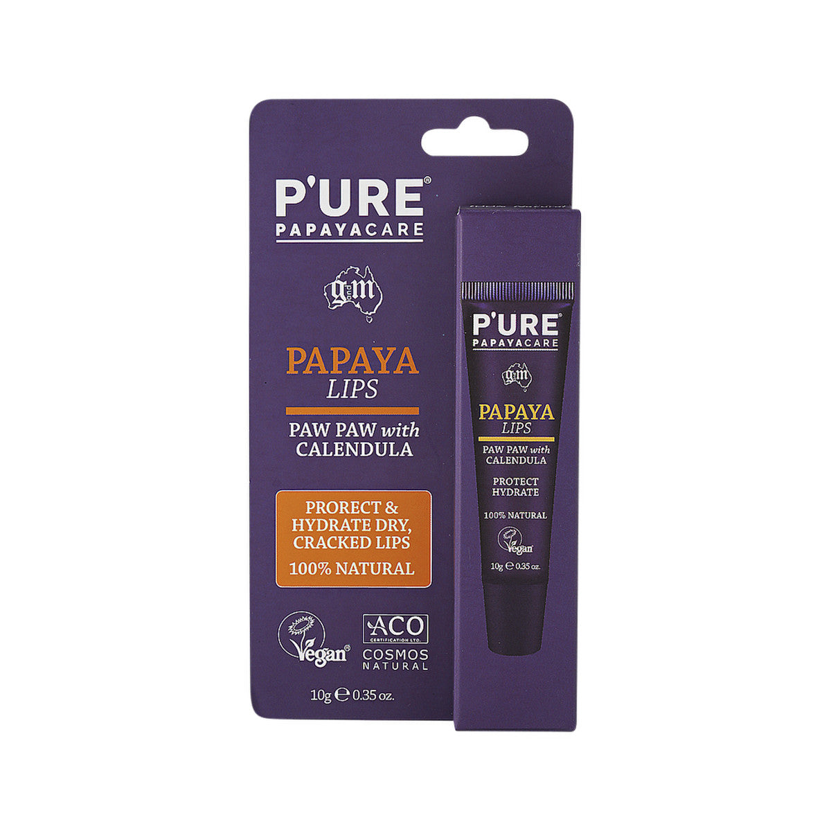 P'URE Papayacare Papaya Lips (Paw Paw with Calendula) 10g