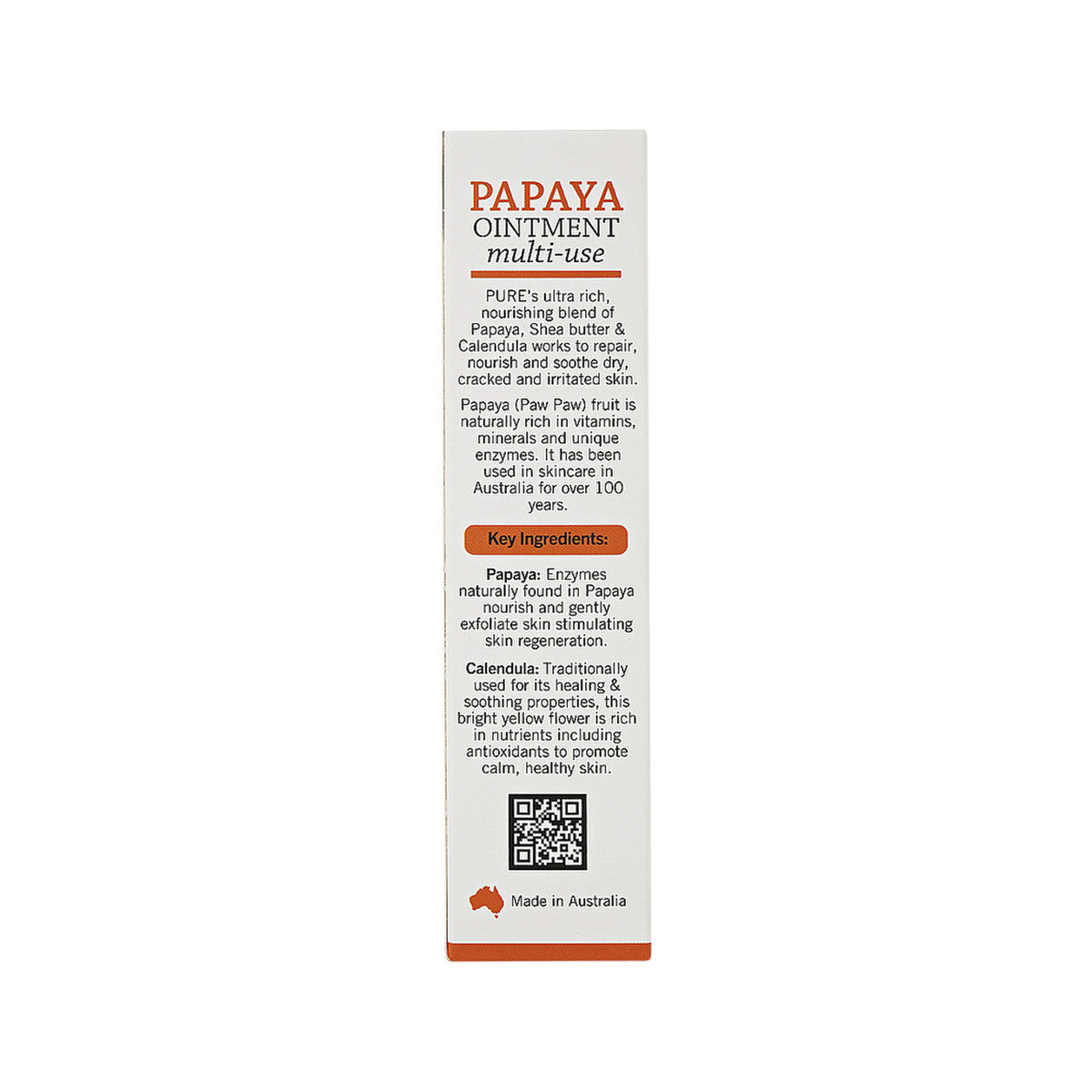P'URE Papayacare Papaya Ointment Multi-Use (Paw Paw with Calendula) 25g