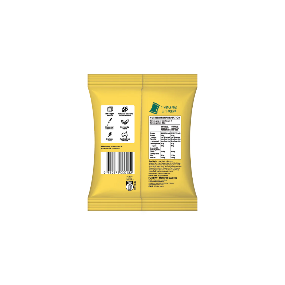 Funday Natural Sweets Flavoured Gummies Party Mix 50g