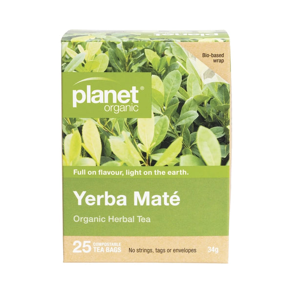 Planet Organic Herbal Tea Bags Yerba Maté 25 Tea Bags