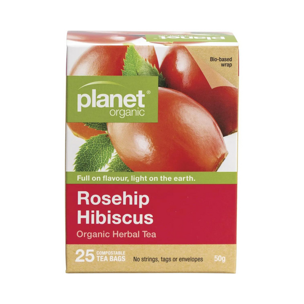 Planet Organic Rosehip Hibiscus Tea 25 Tea Bags