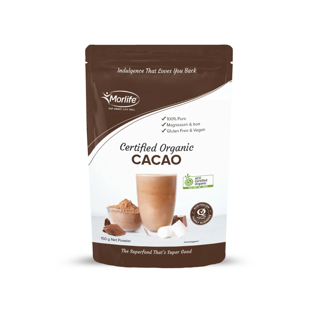 Morlife Cacao Powder Certified Organic 150g product image