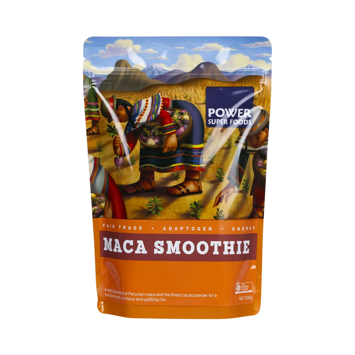 Power Super Foods Maca Smoothie Maca & Cacao Certified Organic 200g