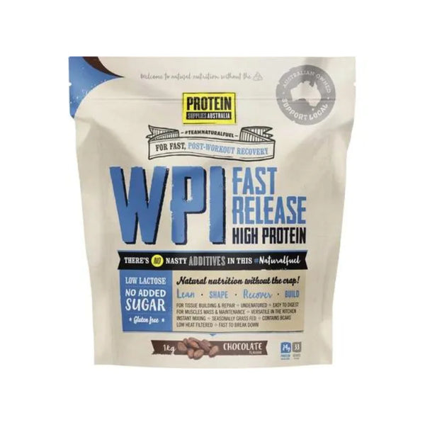 Protein Supplies Australia WPI Whey Protein Isolate Chocolate 1kg