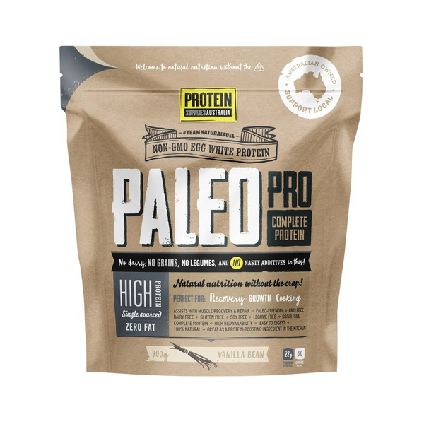 Protein Supplies Australia Paleo Pro Egg White Protein Vanilla Bean 900g