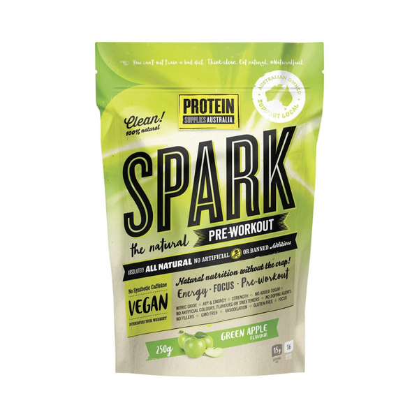 Protein Supplies Australia Spark All Natural Pre-workout Green Apple 250g