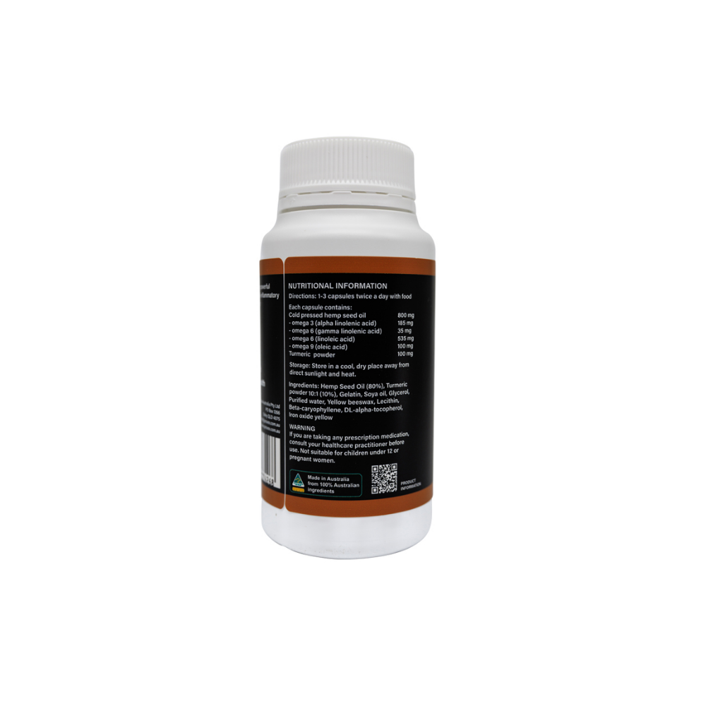 Provex Hemp Seed Oil + Turmeric 1000mg 120 Capsules