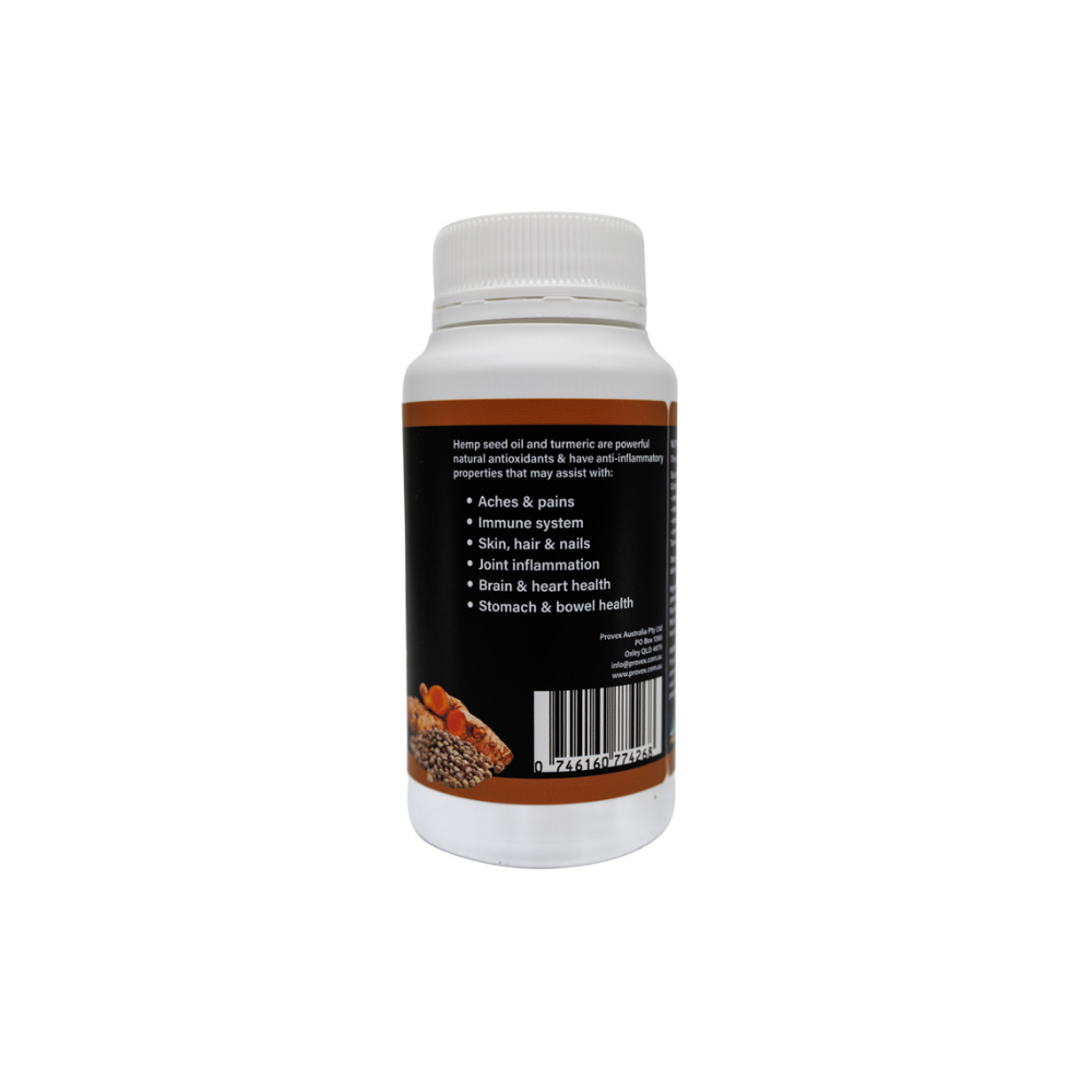 Provex Hemp Seed Oil + Turmeric 1000mg 120 Capsules