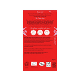 Back packaging of Pukka Herbs Morning Berry Tea Bags, highlighting organic ingredients and brewing instructions.