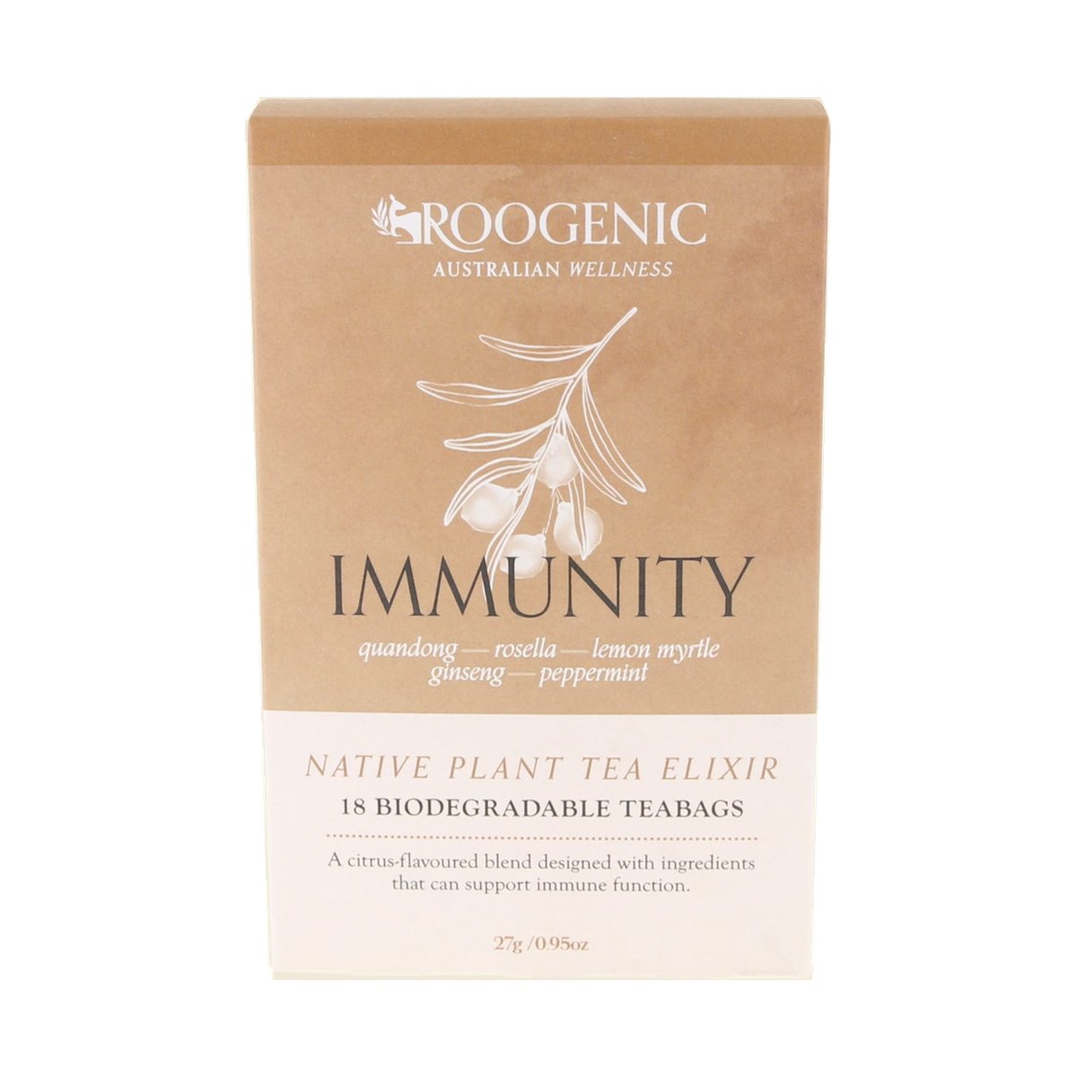 Roogenic Immunity Tea 18 Tea Bags — front pack