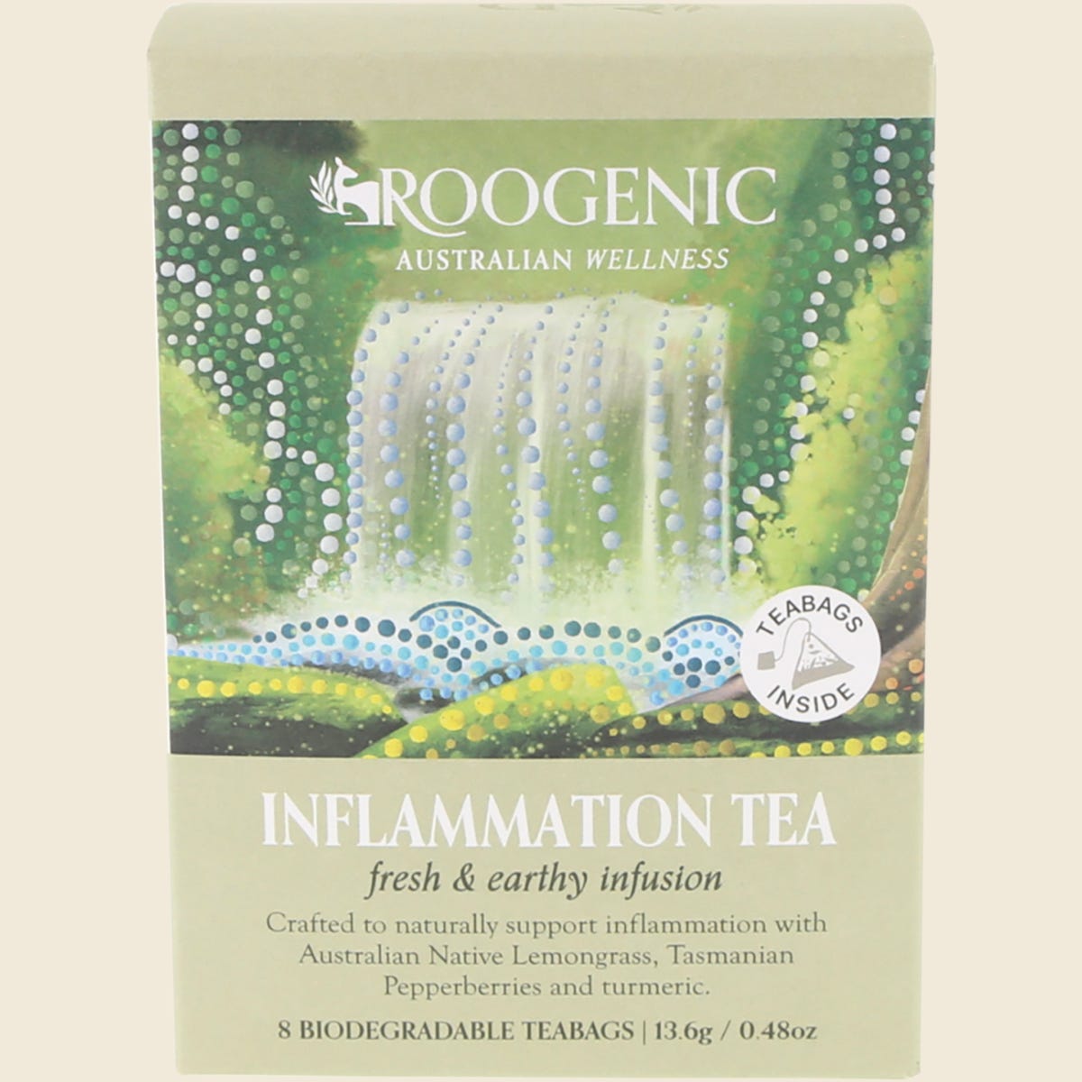 Roogenic Inflammation Tea 8 Tea Bags — supplier pack