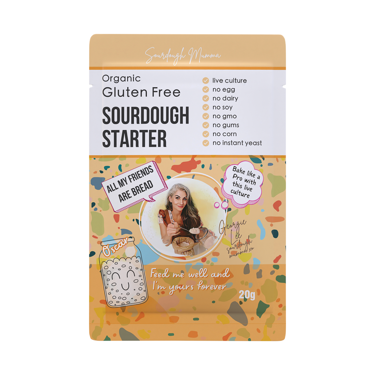 Sourdough Mumma Gluten Free Organic Sourdough Starter 20g front pack