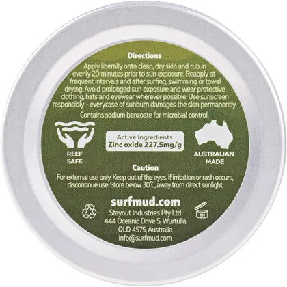 SURFMUD Mineral Sunscreen SPF 50+ Tin 100g