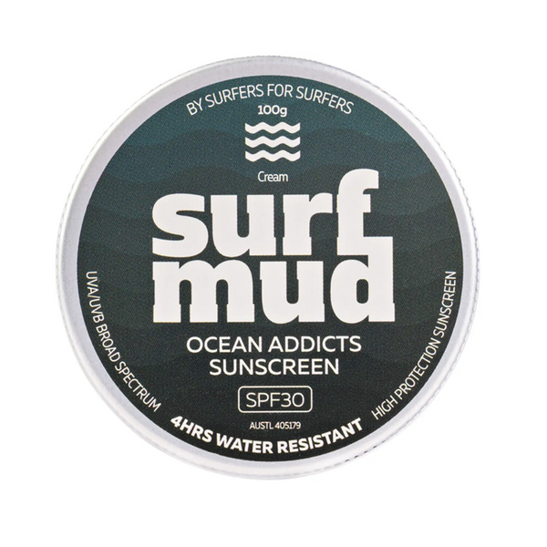 SURFMUD Ocean Addicts Sunscreen SPF 30 Tin 100g