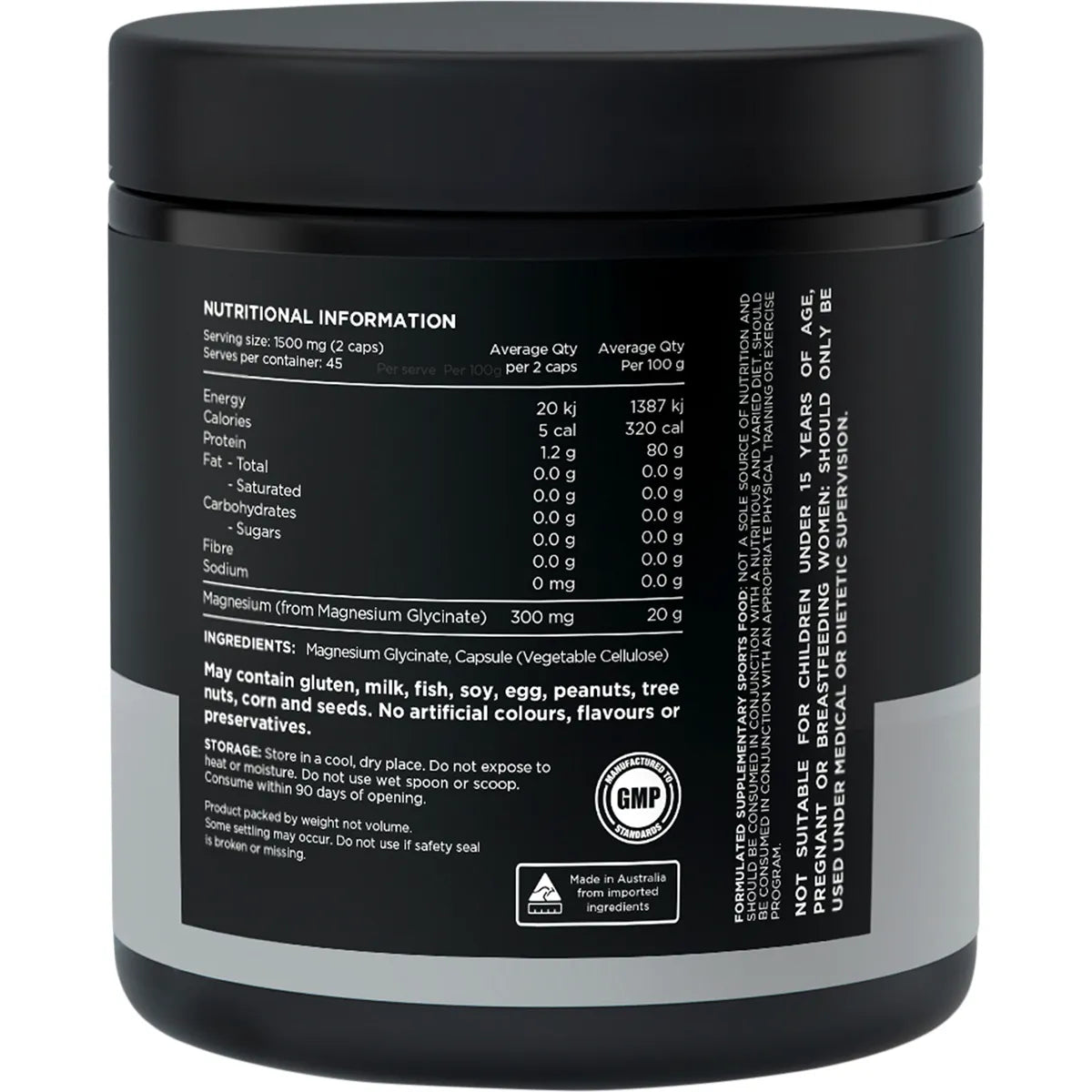Switch Nutrition Mag Gly 100% Pure Magnesium Glycinate 90 Caps