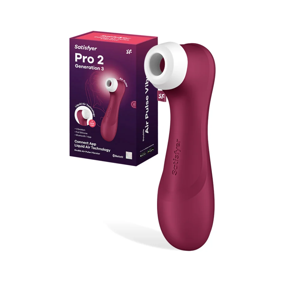 Satisfyer Pro 2 Gen 3 App Compatible 6.25" Vibrating Liquid Air Pulse Clitoral Stimulator