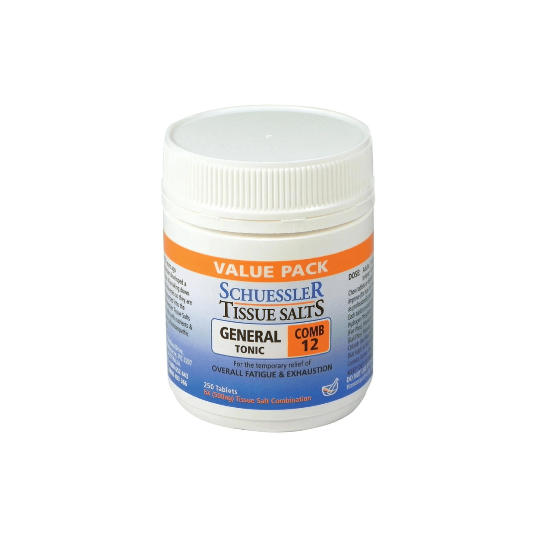 Schuessler Tissue Salts Comb 12 General Tonic 250 Tablets