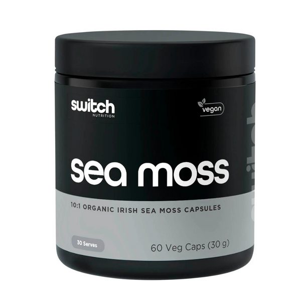 Switch Nutrition Sea Moss 10:1 Organic Irish Sea Moss Capsules 60 Caps