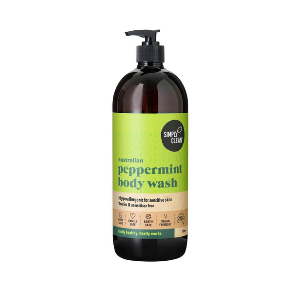 Simply Clean Australian Peppermint Body Wash 1L