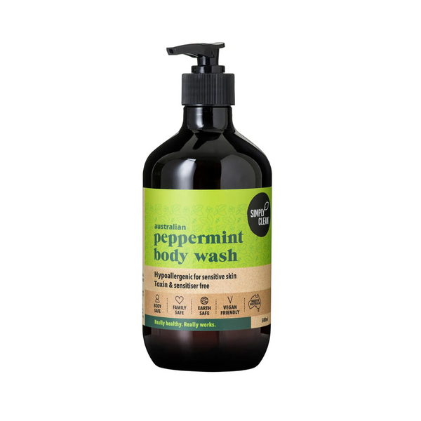 Simply Clean Australian Peppermint Body Wash 500ml