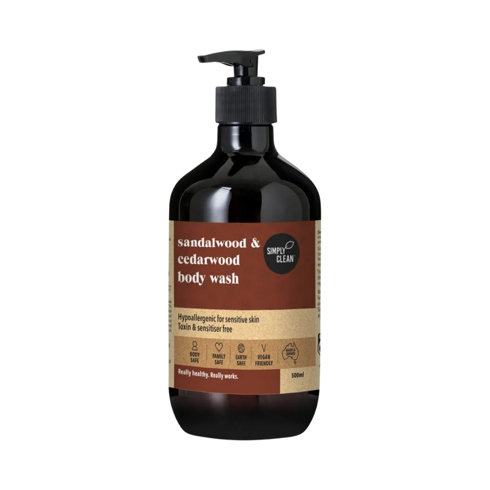 Simply Clean Body Wash Sandalwood & Cedarwood 500ml